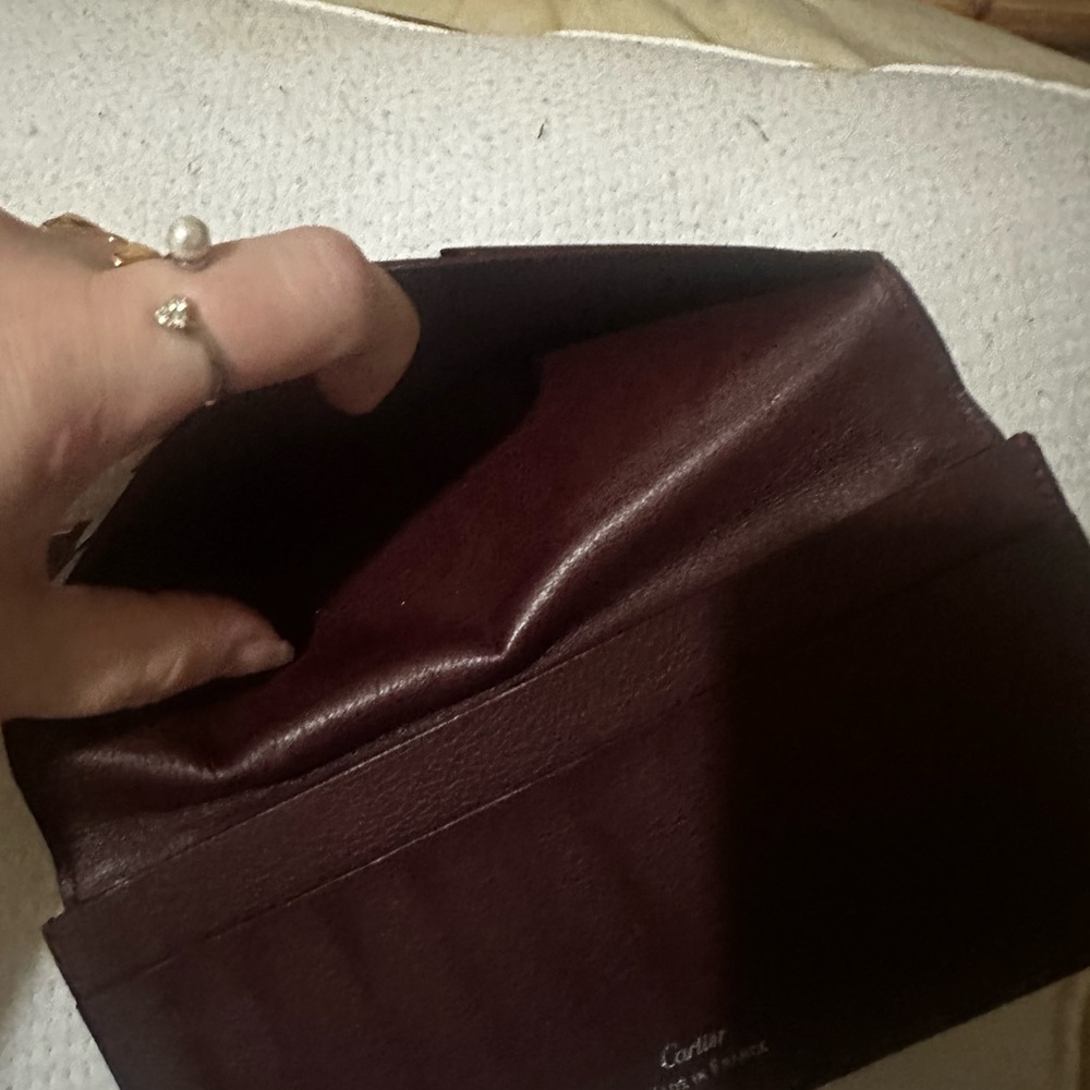Cartier Black Leather Wallet with Silver Accents - Picture 5 of 6